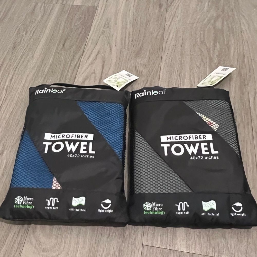 Rainleaf Microfiber Towels- Set of 2 NWT